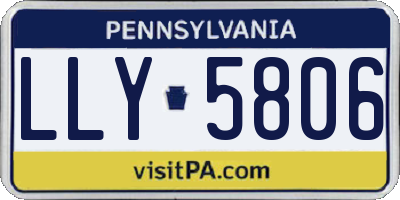 PA license plate LLY5806