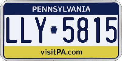 PA license plate LLY5815