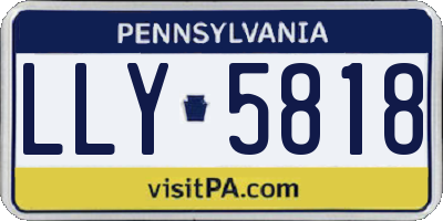 PA license plate LLY5818