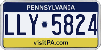 PA license plate LLY5824
