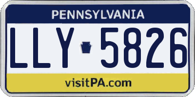 PA license plate LLY5826