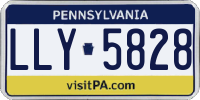 PA license plate LLY5828