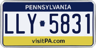 PA license plate LLY5831