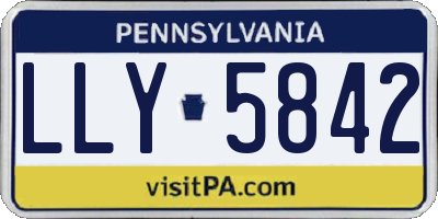 PA license plate LLY5842