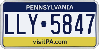 PA license plate LLY5847
