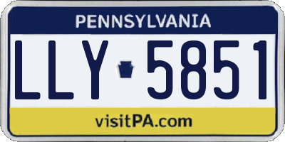 PA license plate LLY5851