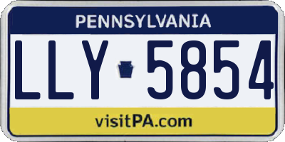 PA license plate LLY5854