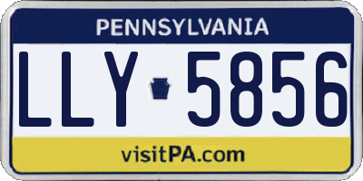 PA license plate LLY5856