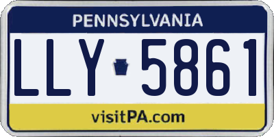 PA license plate LLY5861