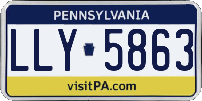 PA license plate LLY5863