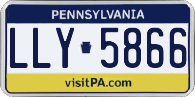 PA license plate LLY5866