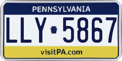 PA license plate LLY5867