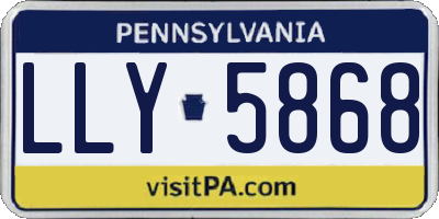 PA license plate LLY5868
