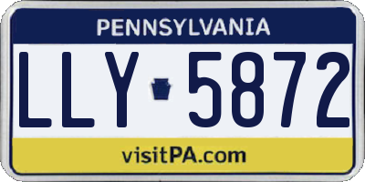 PA license plate LLY5872