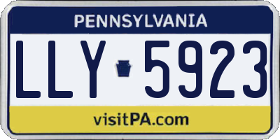 PA license plate LLY5923