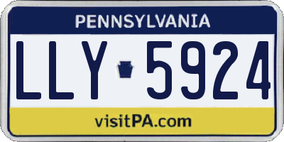 PA license plate LLY5924