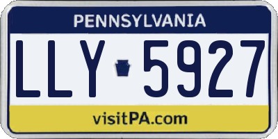 PA license plate LLY5927