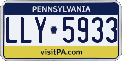 PA license plate LLY5933