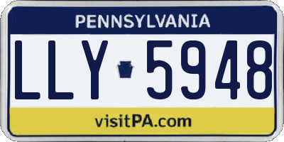PA license plate LLY5948