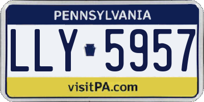 PA license plate LLY5957
