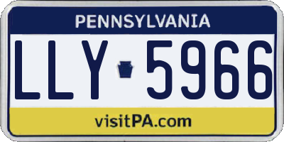 PA license plate LLY5966