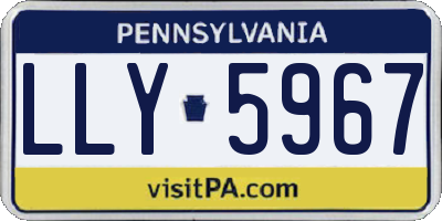 PA license plate LLY5967