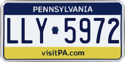 PA license plate LLY5972