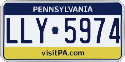 PA license plate LLY5974