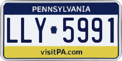 PA license plate LLY5991