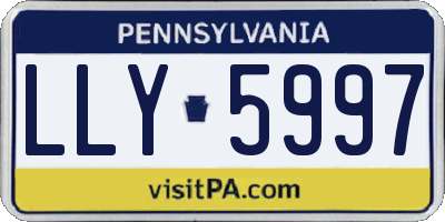 PA license plate LLY5997