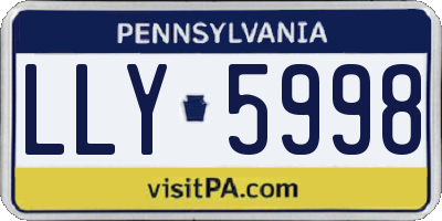 PA license plate LLY5998