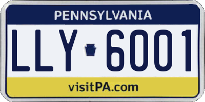 PA license plate LLY6001