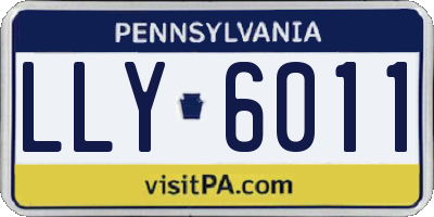 PA license plate LLY6011