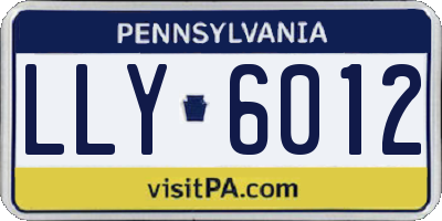 PA license plate LLY6012