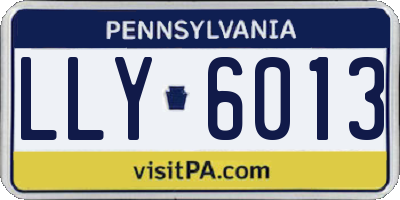 PA license plate LLY6013