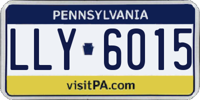 PA license plate LLY6015