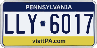 PA license plate LLY6017