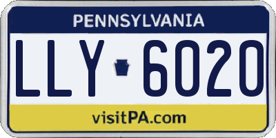 PA license plate LLY6020