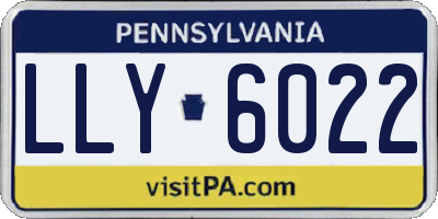 PA license plate LLY6022
