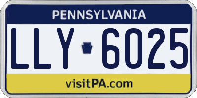 PA license plate LLY6025