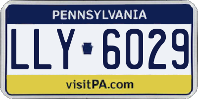 PA license plate LLY6029