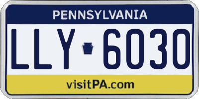 PA license plate LLY6030