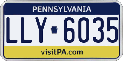 PA license plate LLY6035