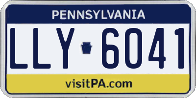 PA license plate LLY6041