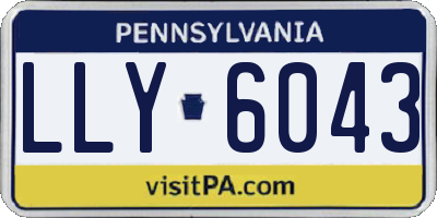 PA license plate LLY6043