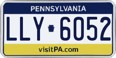 PA license plate LLY6052