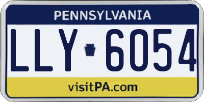 PA license plate LLY6054