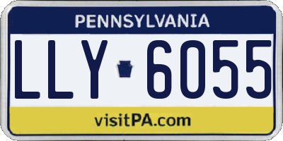 PA license plate LLY6055