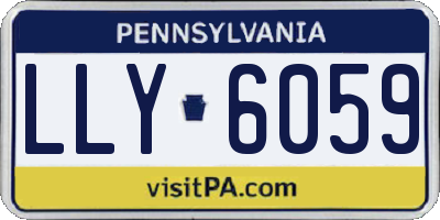 PA license plate LLY6059
