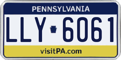 PA license plate LLY6061